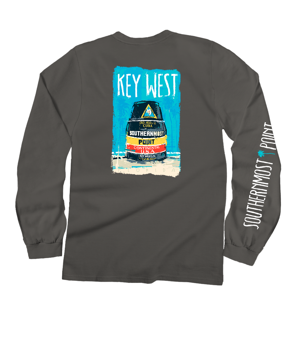 Painted Point - Crater Dyed® Long Sleeve Crewneck T-Shirt
