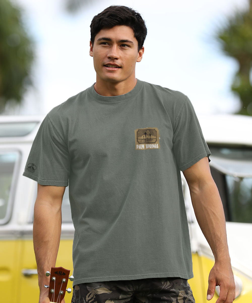 Palm Springs Collage - Crater Dyed® Short Sleeve Crewneck T-Shirt 3 Palm Springs Collage - Crater Dyed® Short Sleeve Crewneck T-Shirt
