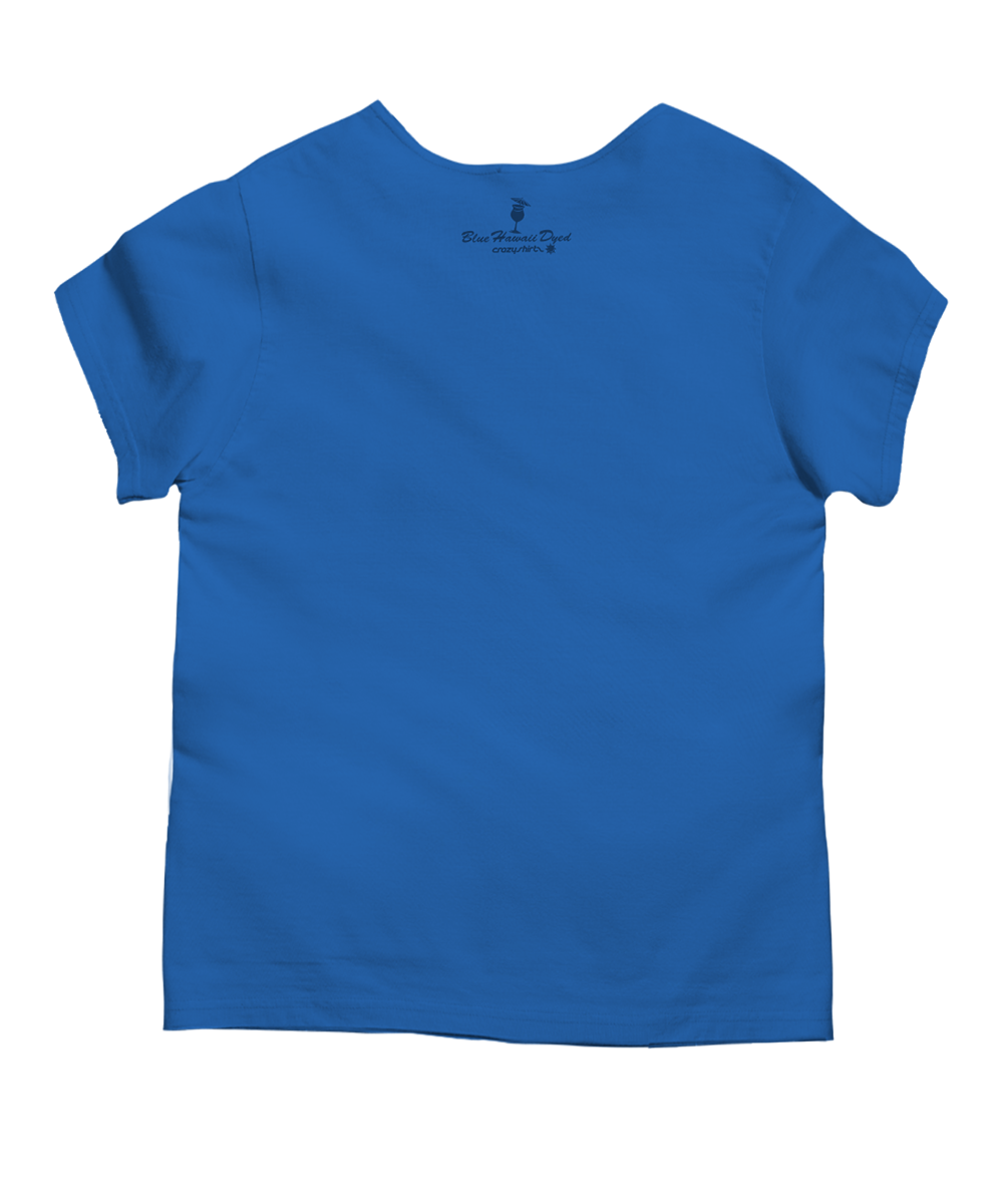 Pastel Palms - Blue Hawaii Dyed Short Sleeve Scoop Neck T-Shirt 4 Pastel Palms - Blue Hawaii Dyed Short Sleeve Scoop Neck T-Shirt