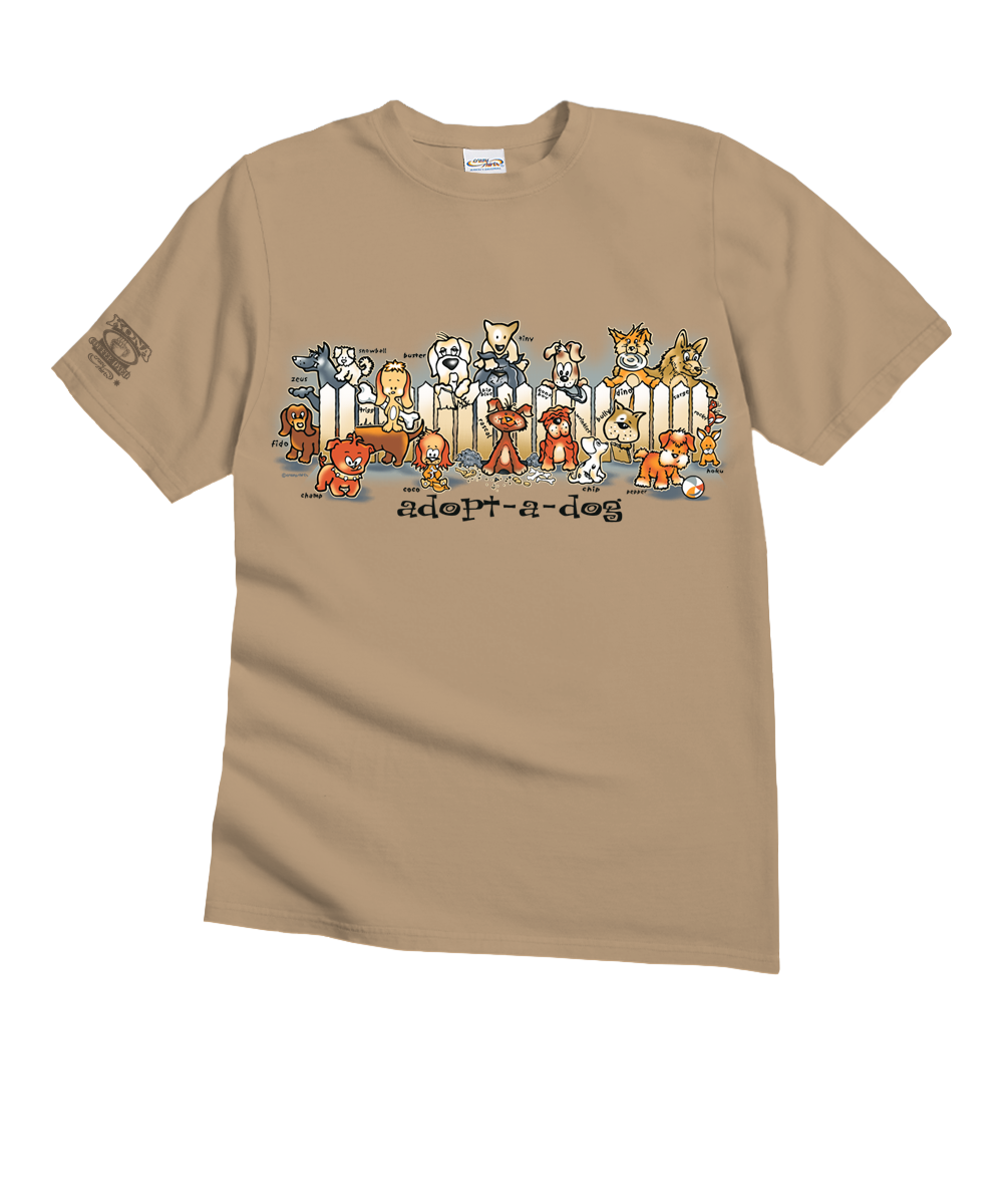 Picket Fence Pooches - Kona Coffee Dyed Short Sleeve Crewneck T-Shirt 1 Picket Fence Pooches - Kona Coffee Dyed Short Sleeve Crewneck T-Shirt