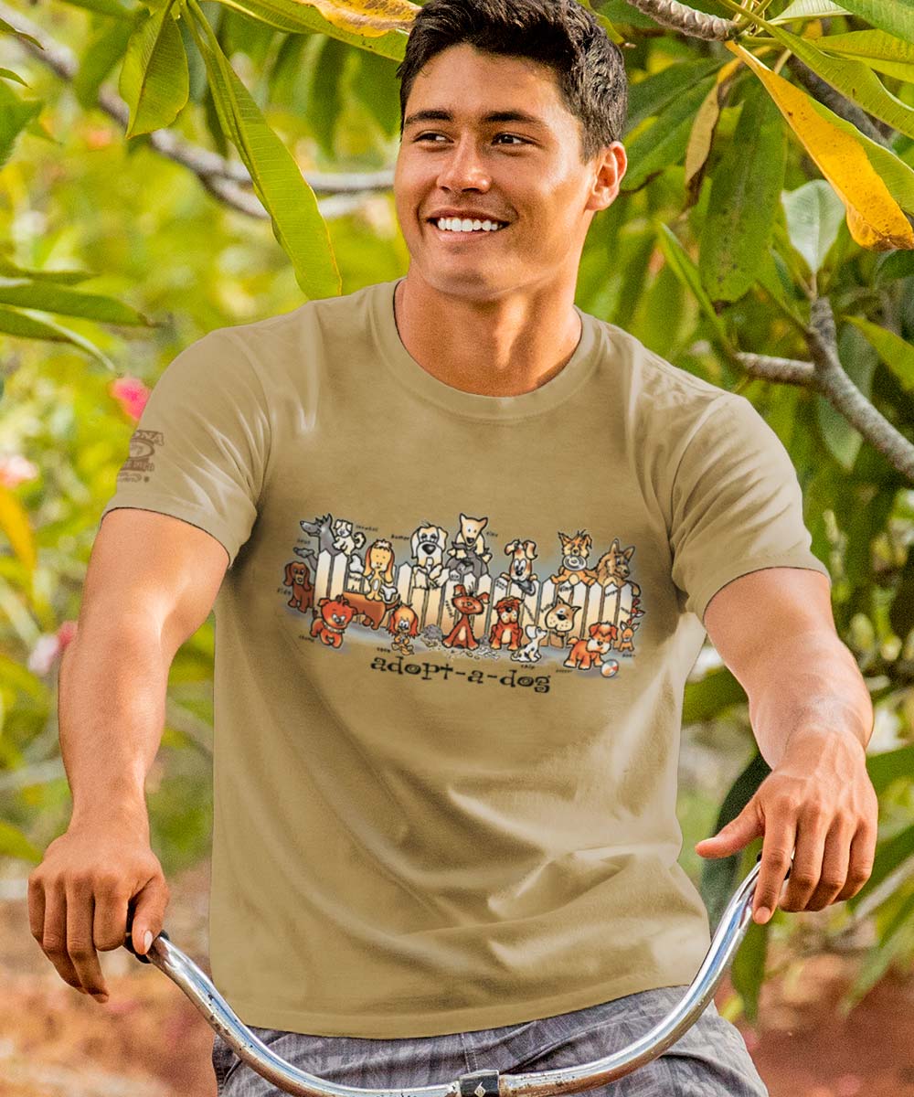 Picket Fence Pooches - Kona Coffee Dyed Short Sleeve Crewneck T-Shirt 2 Picket Fence Pooches - Kona Coffee Dyed Short Sleeve Crewneck T-Shirt