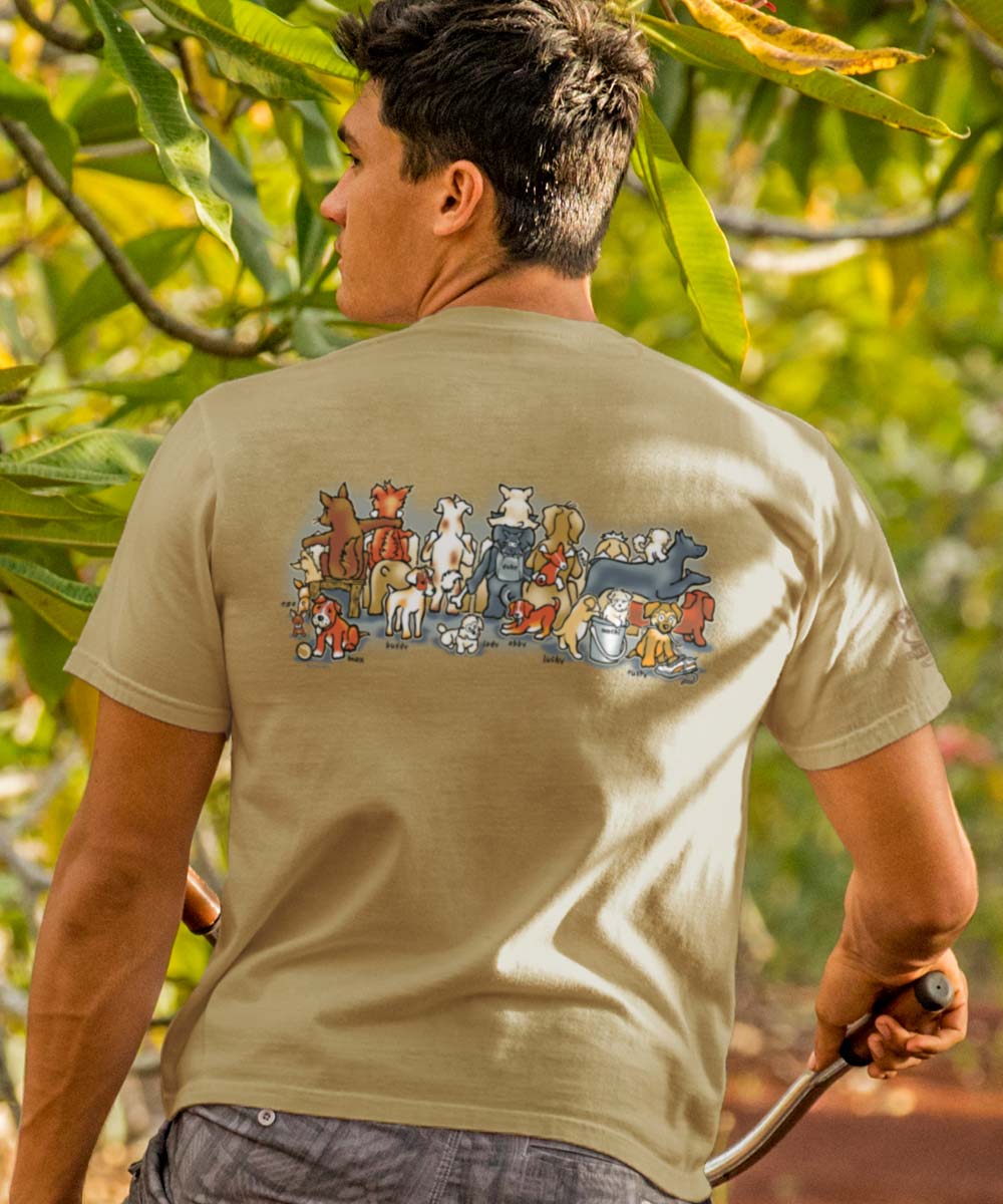 Picket Fence Pooches - Kona Coffee Dyed Short Sleeve Crewneck T-Shirt 3 Picket Fence Pooches - Kona Coffee Dyed Short Sleeve Crewneck T-Shirt