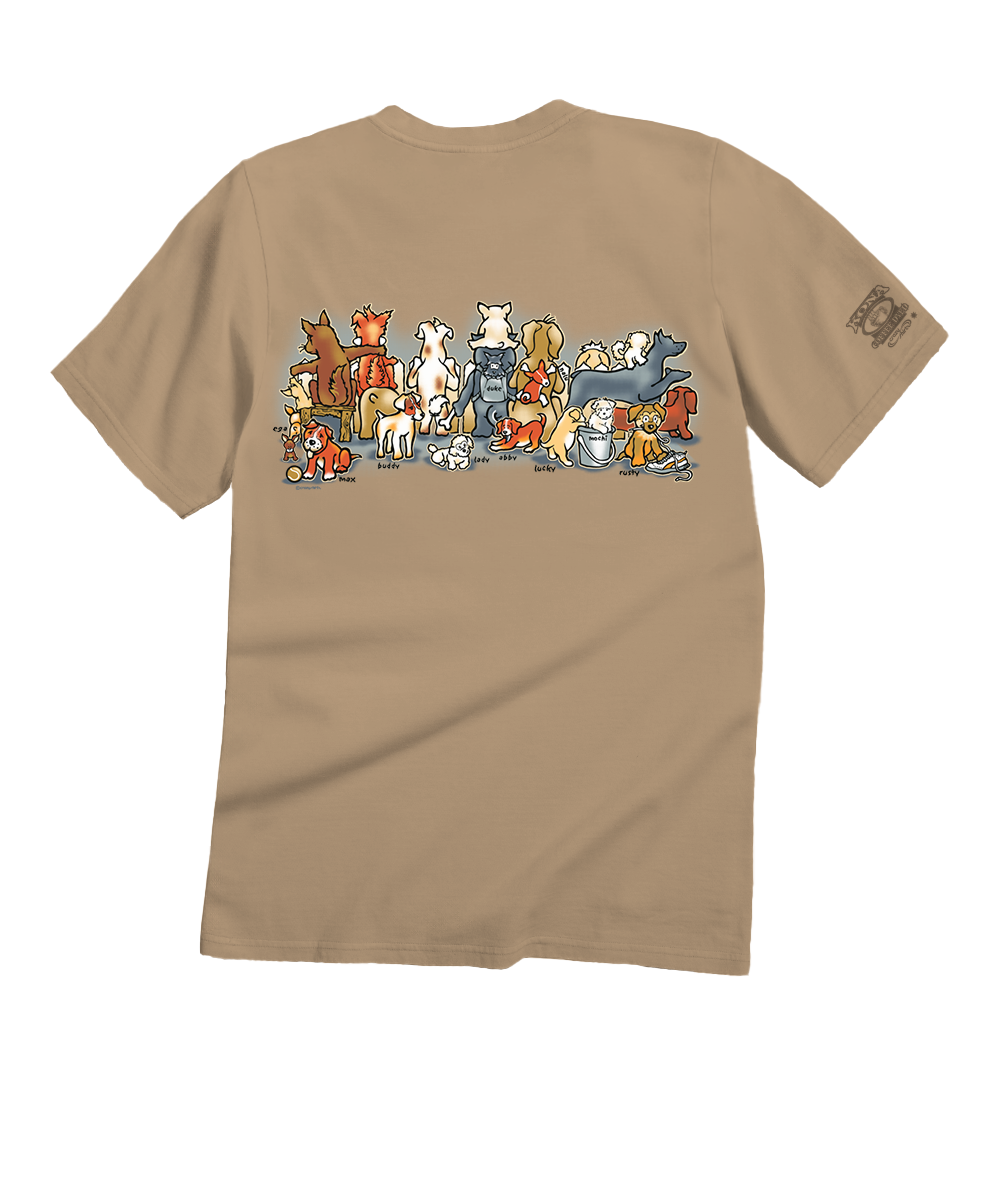 Picket Fence Pooches - Kona Coffee Dyed Short Sleeve Crewneck T-Shirt 4 Picket Fence Pooches - Kona Coffee Dyed Short Sleeve Crewneck T-Shirt