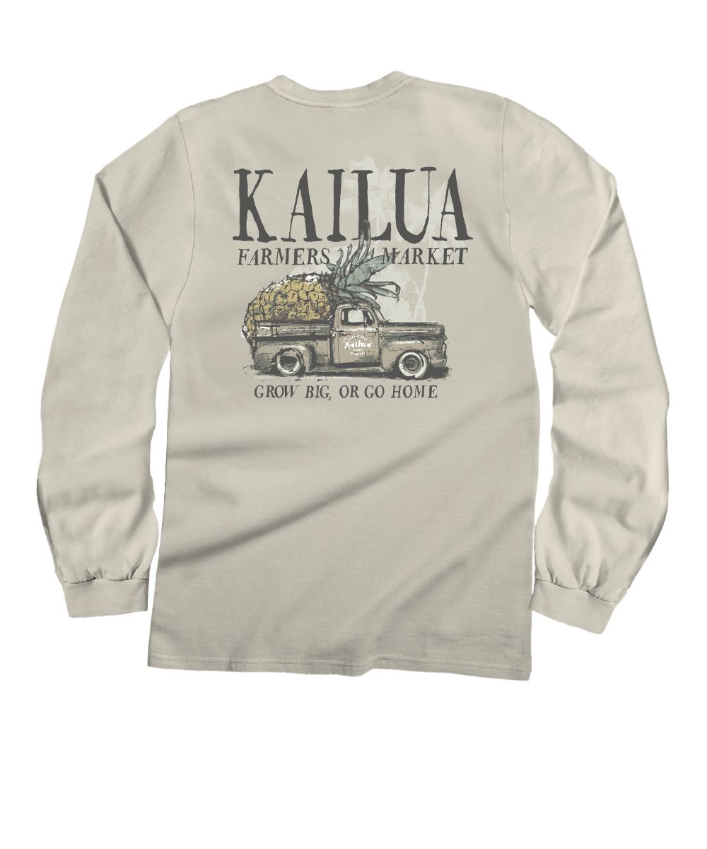 Pineapple Pickup - Coconut Dyed Long Sleeve Crewneck T-Shirt
