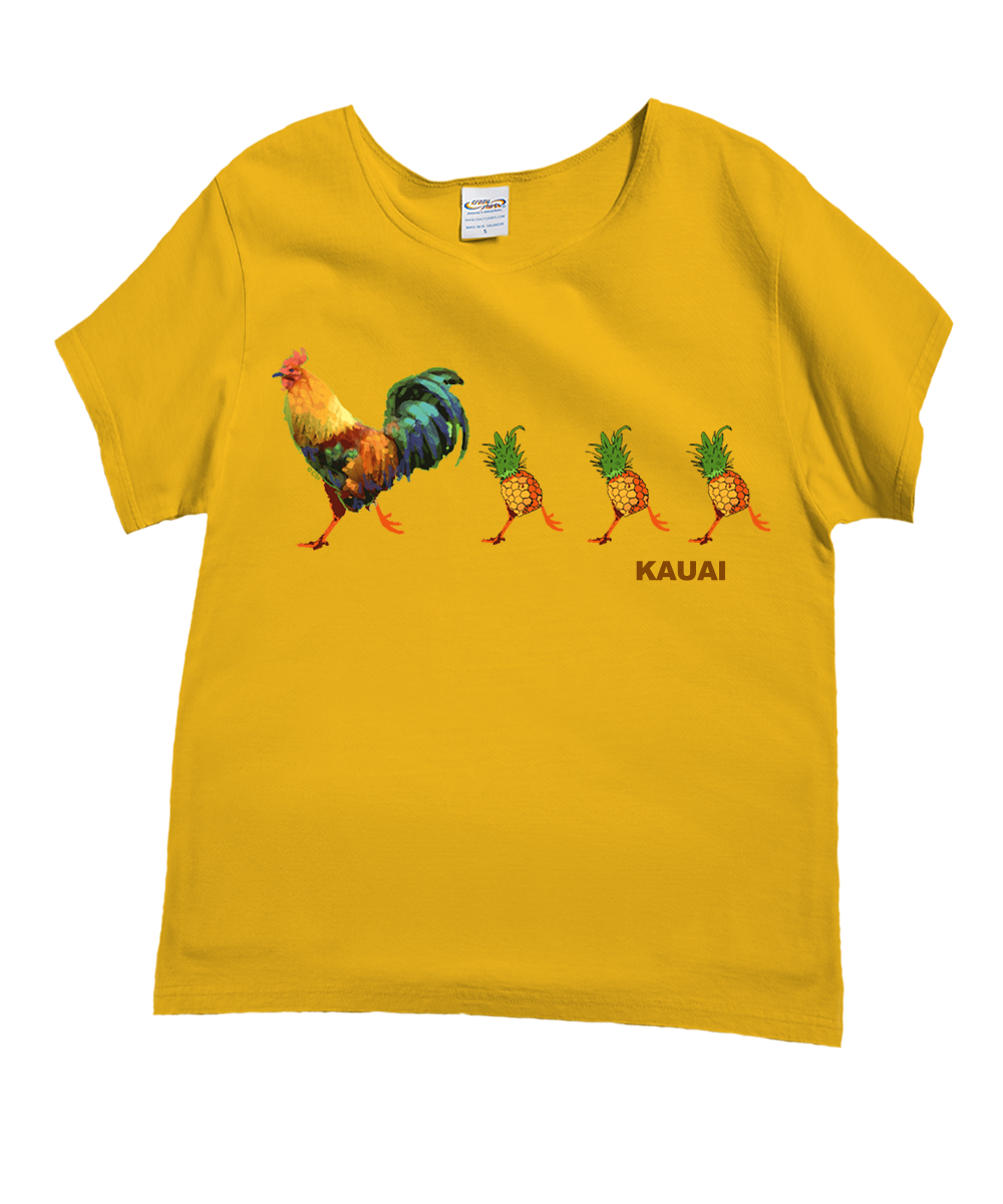Pineapple Run - Pineapple Dyed Short Sleeve Scoop Neck T-Shirt