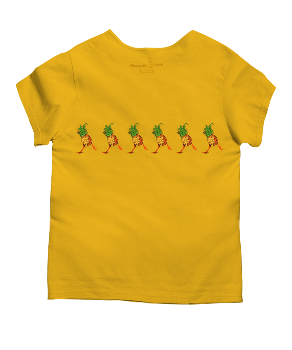 Pineapple Run - Pineapple Dyed Short Sleeve Scoop Neck T-Shirt 2 Pineapple Run - Pineapple Dyed Short Sleeve Scoop Neck T-Shirt