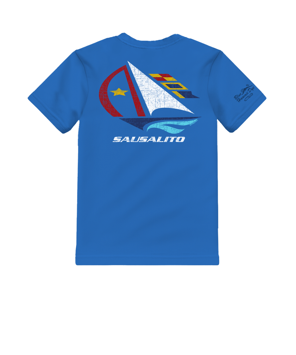 Port America - Blue Hawaii Dyed Short Sleeve Crewneck T-Shirt