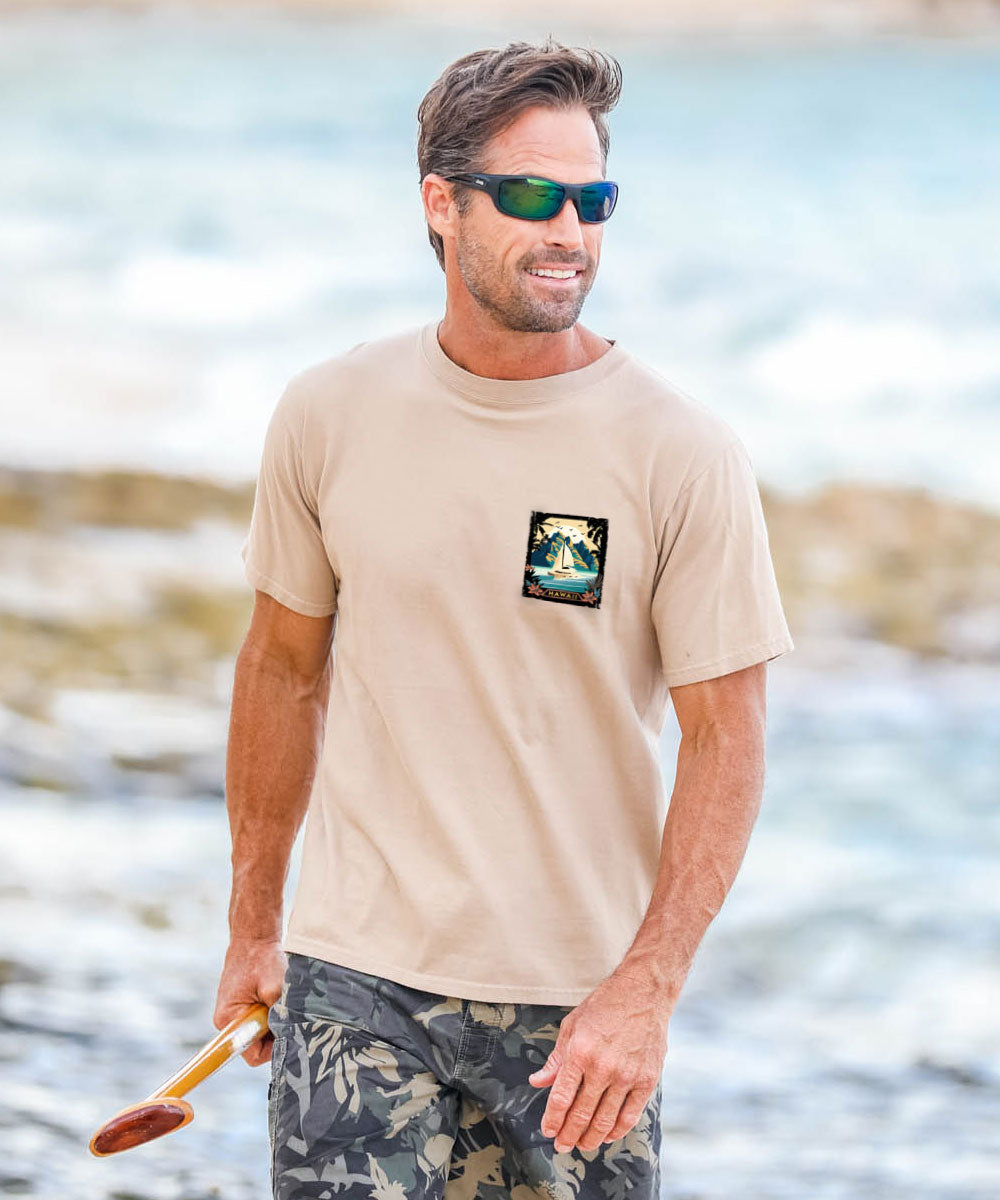 Poster Of Paradise - Kona Coffee Dyed Short Sleeve Crewneck T-Shirt 3 Poster Of Paradise - Kona Coffee Dyed Short Sleeve Crewneck T-Shirt