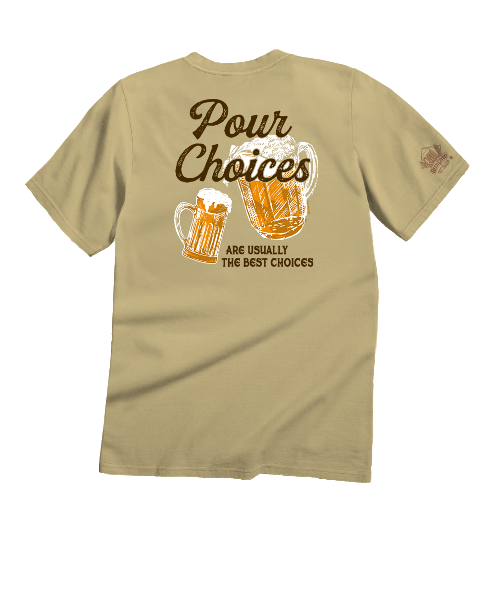 Pour Choice - Beer Dyed Short Sleeve Crewneck T-Shirt 1 Pour Choice - Beer Dyed Short Sleeve Crewneck T-Shirt