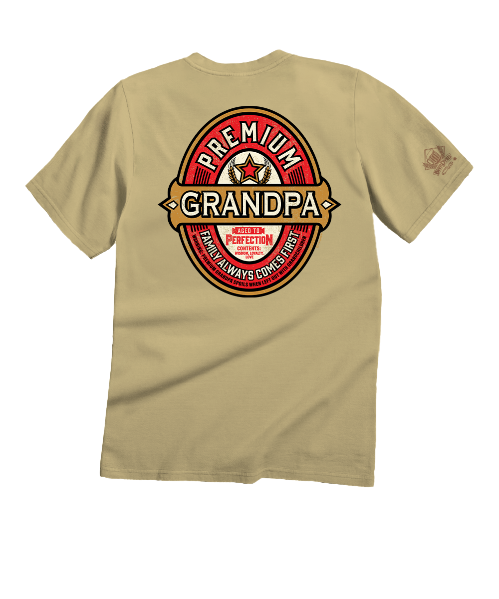 Premium Grandpa - Beer Dyed Short Sleeve Crewneck T-Shirt