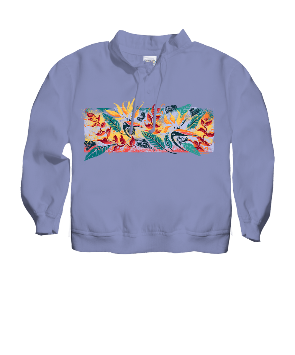 Pretty Bird - Lavender Dyed Long Sleeve Lightweight Pullover