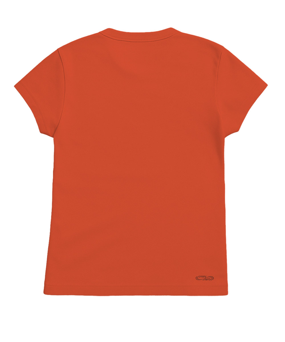Retro Hula Coconut Girl - Paprika Short Sleeve Crewneck T-Shirt 4 Retro Hula Coconut Girl - Paprika Short Sleeve Crewneck T-Shirt