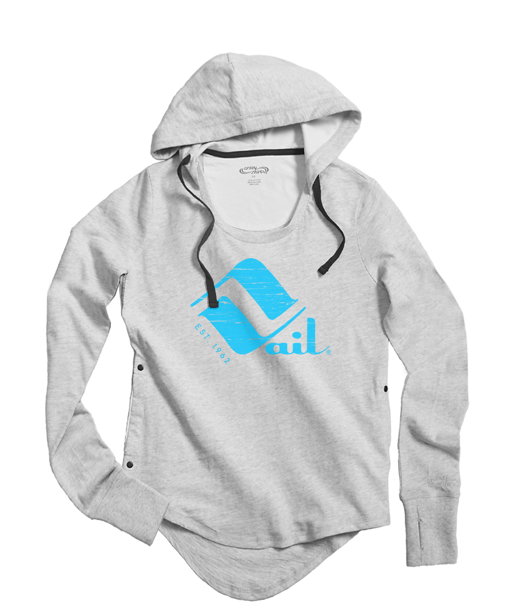 Retro Vail Gray Heather Long Sleeve Harmony Hooded T 1 Retro Vail Gray Heather Long Sleeve Harmony Hooded T