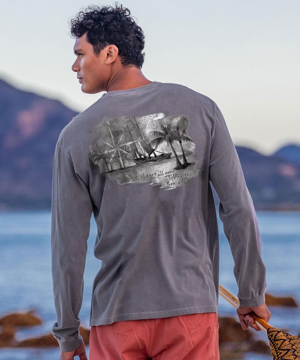 Sail Away - Crater Dyed® Long Sleeve Crewneck T-Shirt 2 Sail Away - Crater Dyed® Long Sleeve Crewneck T-Shirt