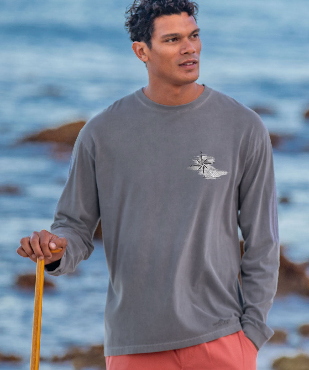 Sail Away - Crater Dyed® Long Sleeve Crewneck T-Shirt 3 Sail Away - Crater Dyed® Long Sleeve Crewneck T-Shirt
