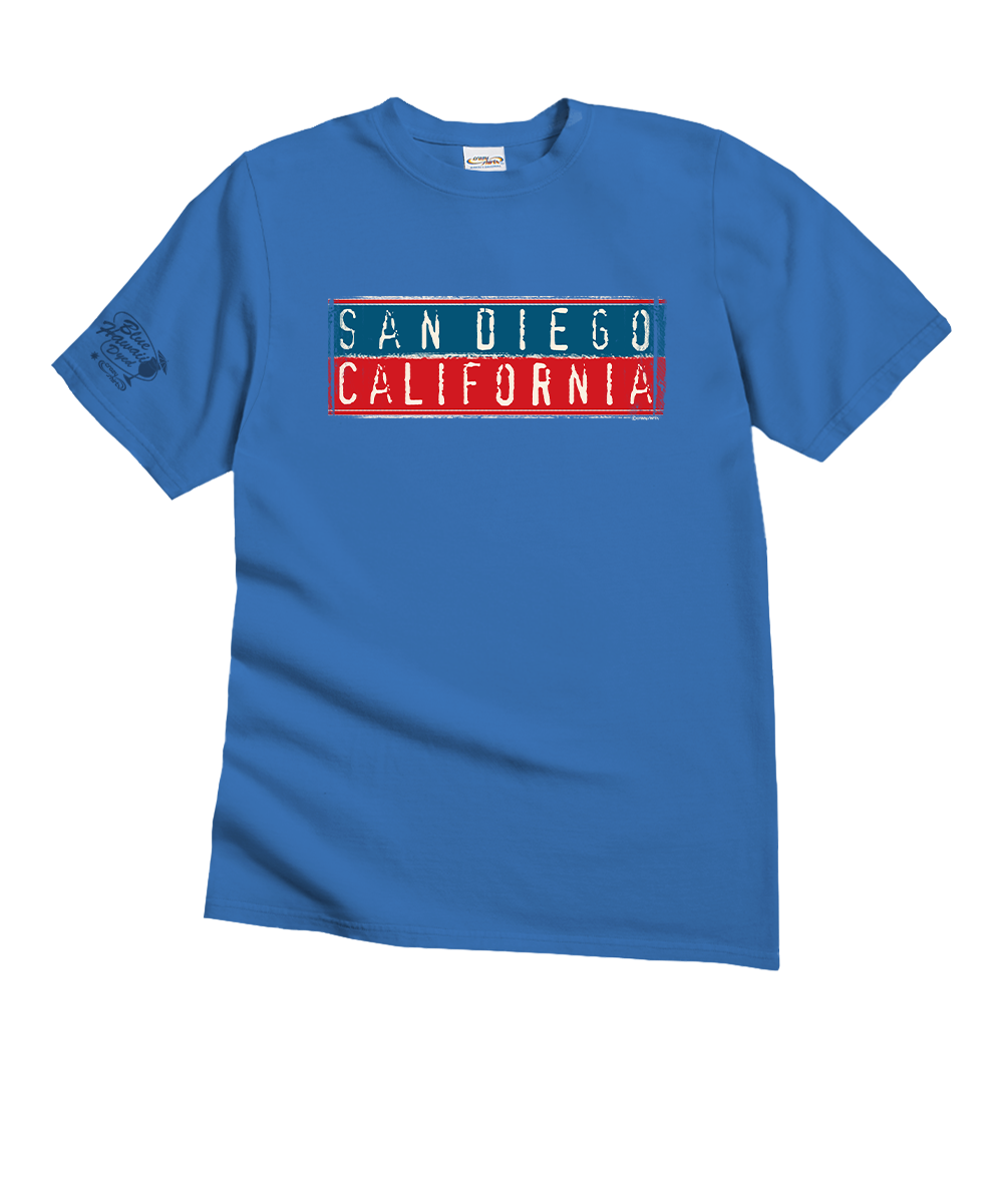 Shadow Surf - Blue Hawaii Dyed Short Sleeve Crewneck T-Shirt 2 Shadow Surf - Blue Hawaii Dyed Short Sleeve Crewneck T-Shirt
