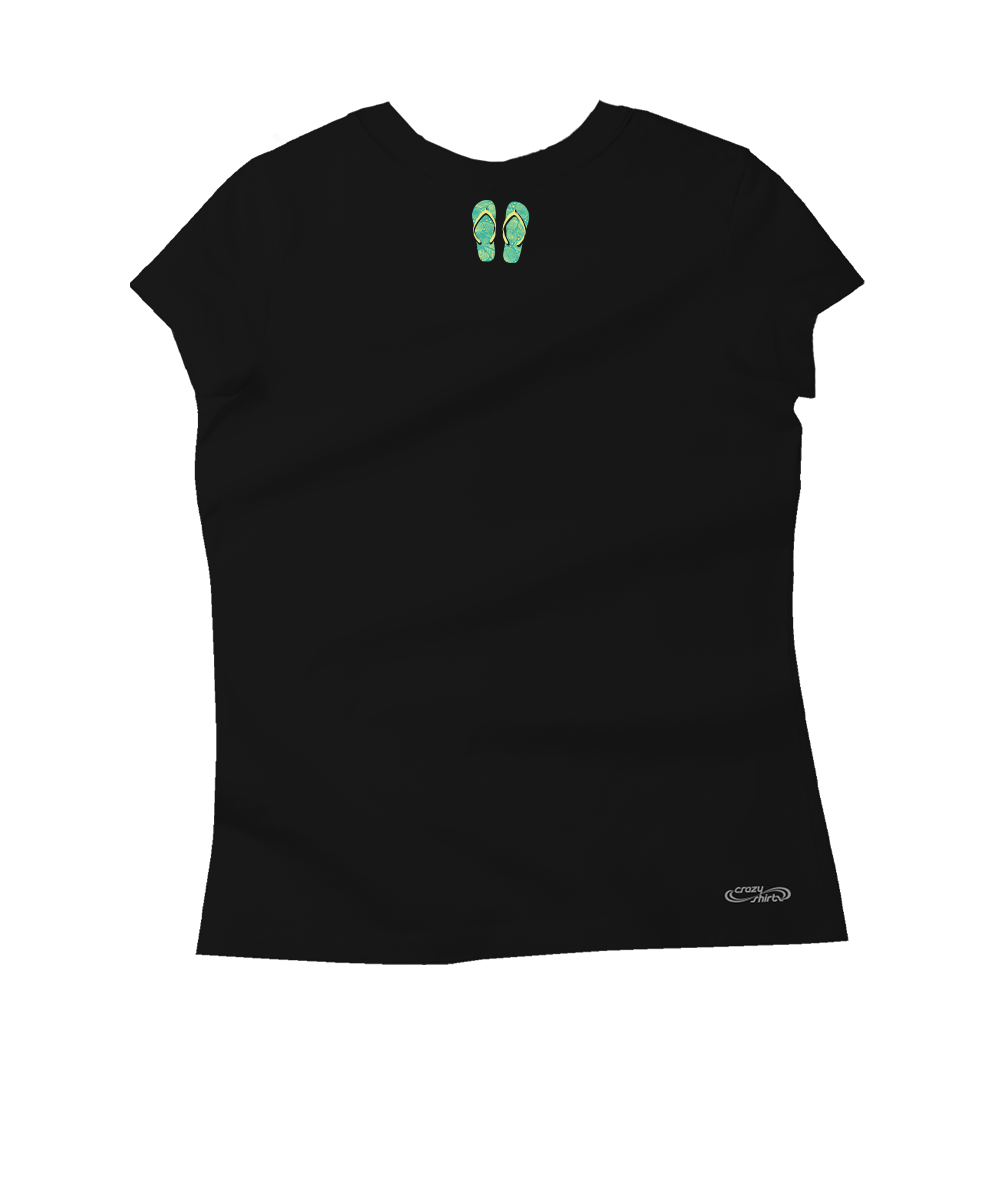 Shell Flops - Jet Black Short Sleeve Pima T-Shirt 4 Shell Flops - Jet Black Short Sleeve Pima T-Shirt