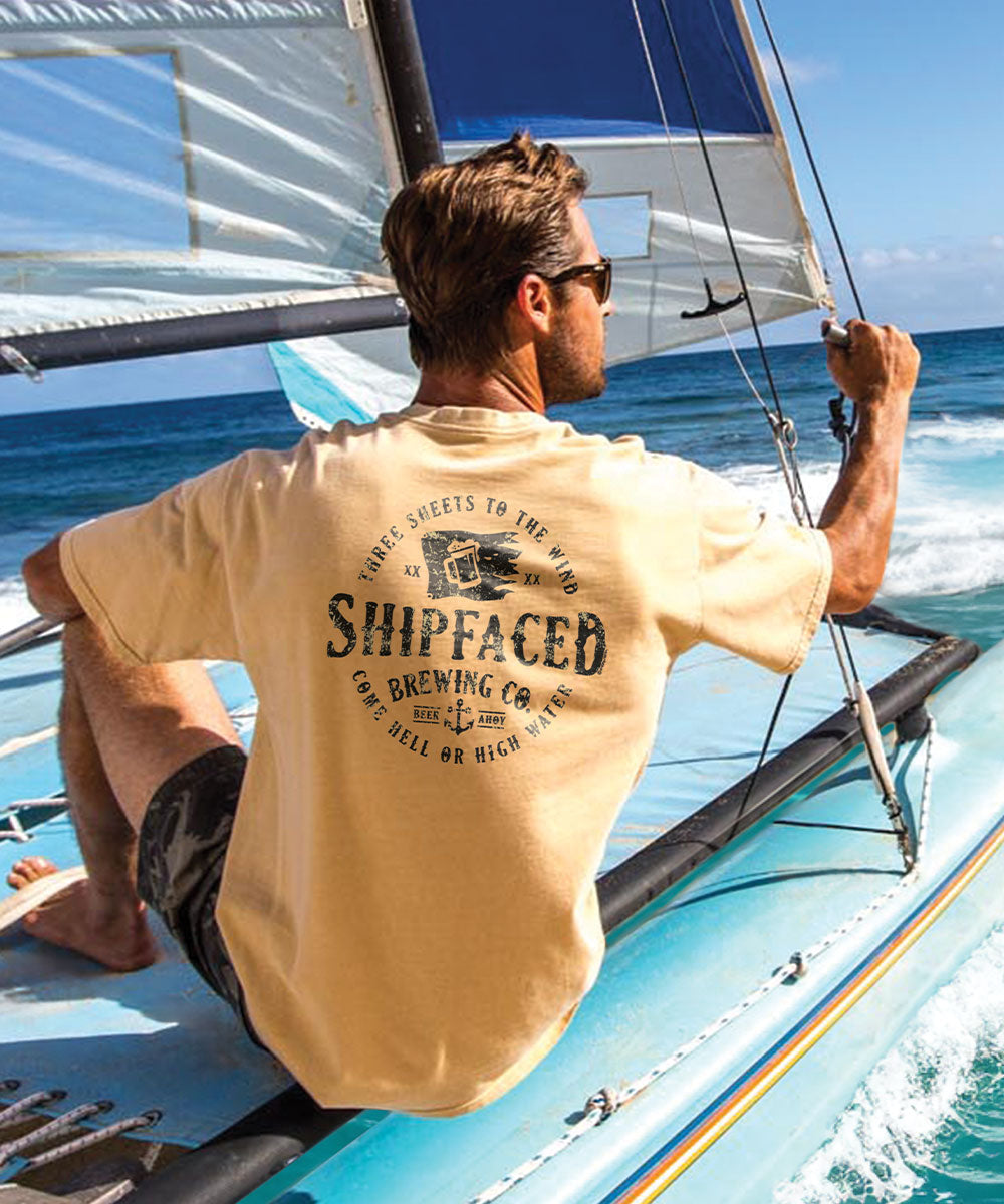 Shipfaced Brew - Beer Dyed Short Sleeve Crewneck T-Shirt 2 Shipfaced Brew - Beer Dyed Short Sleeve Crewneck T-Shirt