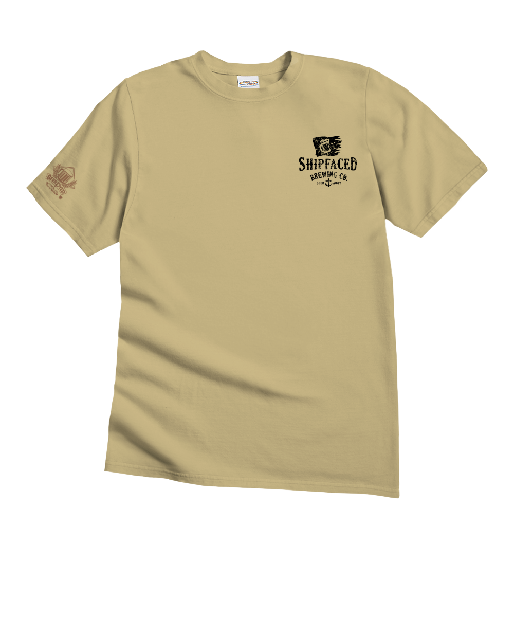 Shipfaced Brew - Beer Dyed Short Sleeve Crewneck T-Shirt 4 Shipfaced Brew - Beer Dyed Short Sleeve Crewneck T-Shirt