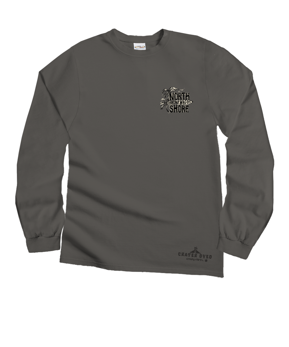 Shrimp Wagon - Crater Dyed® Long Sleeve Crewneck T-Shirt 4 Shrimp Wagon - Crater Dyed® Long Sleeve Crewneck T-Shirt