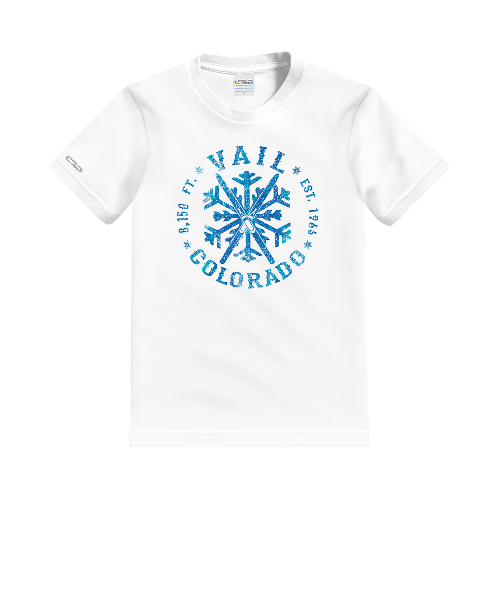 Snow Round - White Short Sleeve Crewneck T-Shirt