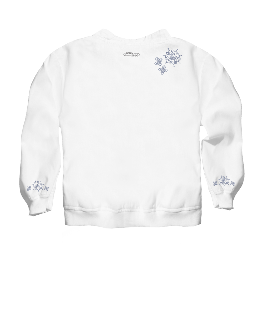 Snowflake Lace - White Long Sleeve Lightweight Pullover 4 Snowflake Lace - White Long Sleeve Lightweight Pullover