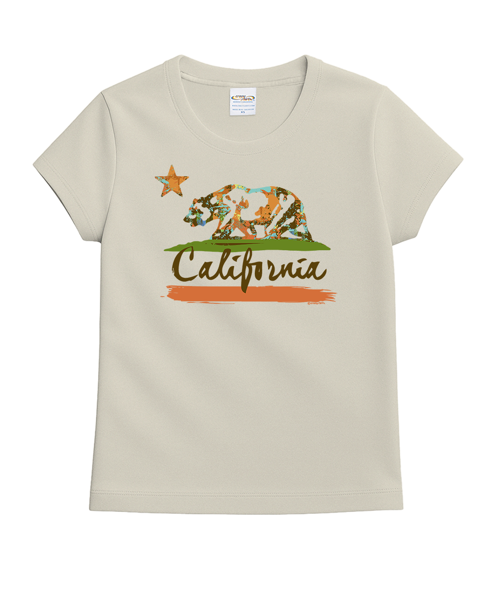 Splatter Bear - Coconut Dyed Short Sleeve Crewneck T-Shirt 1 Splatter Bear - Coconut Dyed Short Sleeve Crewneck T-Shirt