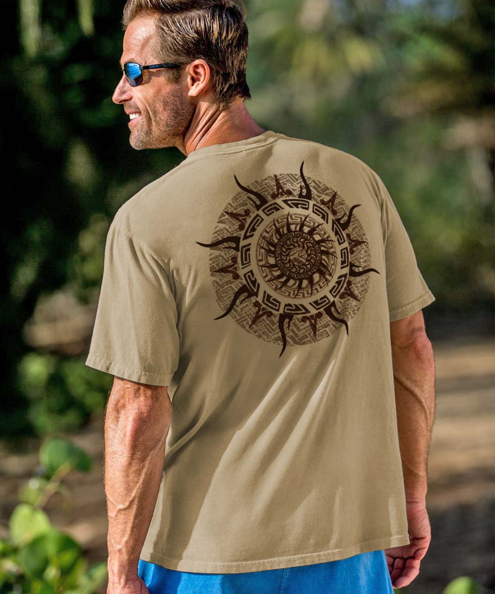 Sun Spinner - Kona Coffee Dyed Short Sleeve Crewneck T-Shirt 2 Sun Spinner - Kona Coffee Dyed Short Sleeve Crewneck T-Shirt