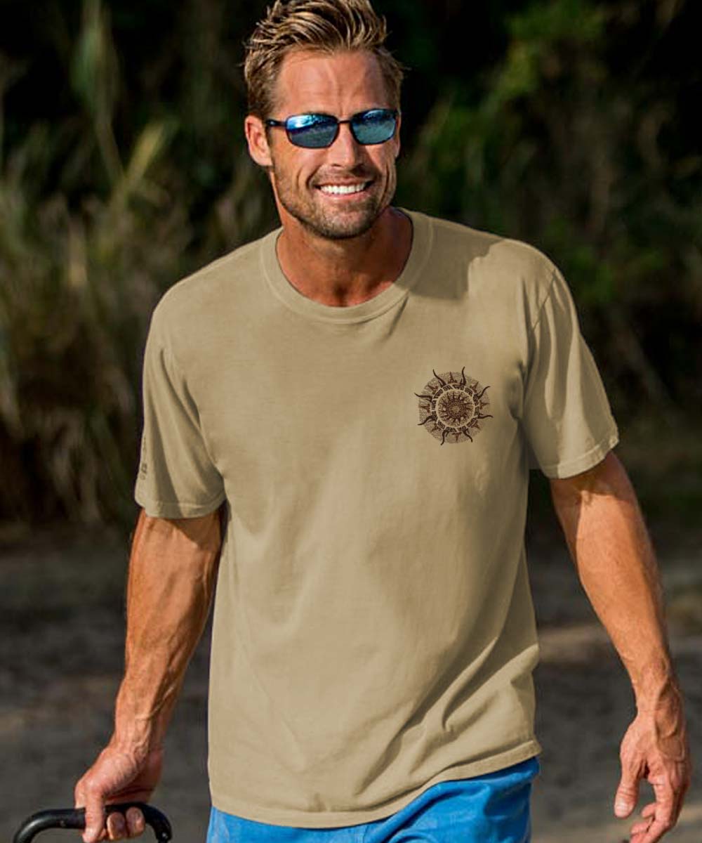 Sun Spinner - Kona Coffee Dyed Short Sleeve Crewneck T-Shirt 3 Sun Spinner - Kona Coffee Dyed Short Sleeve Crewneck T-Shirt