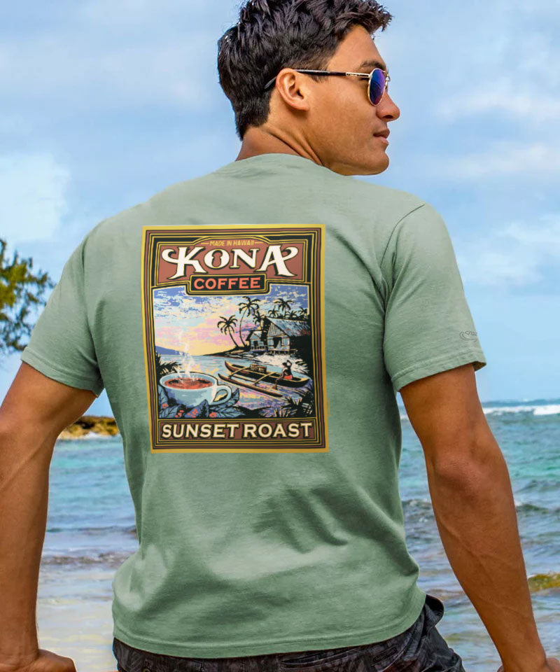 Sunset Roast - Seaglass Short Sleeve Crewneck T-Shirt 2 Sunset Roast - Seaglass Short Sleeve Crewneck T-Shirt