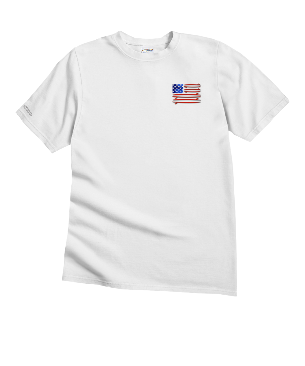 Surf United - White Short Sleeve Crewneck T-Shirt 4 Surf United - White Short Sleeve Crewneck T-Shirt