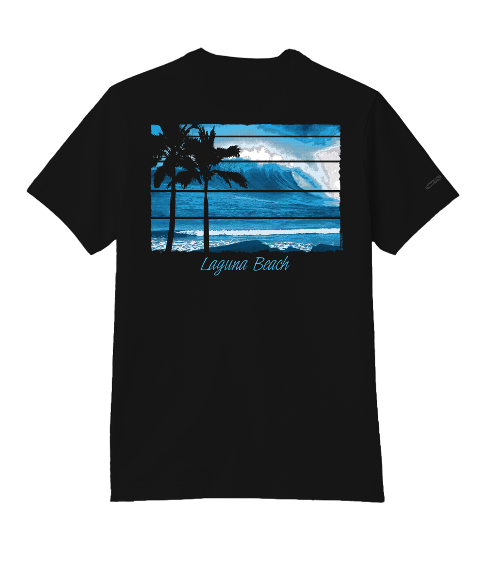 Surfs Way Up - Jet Black Short Sleeve Pima T-Shirt