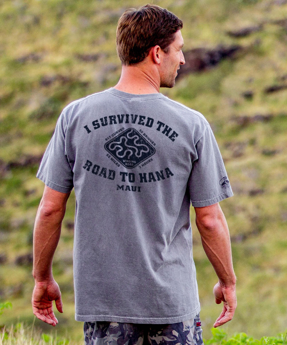 Survived Hana Road - Crater Dyed® Short Sleeve Crewneck T-Shirt 2 Survived Hana Road - Crater Dyed® Short Sleeve Crewneck T-Shirt