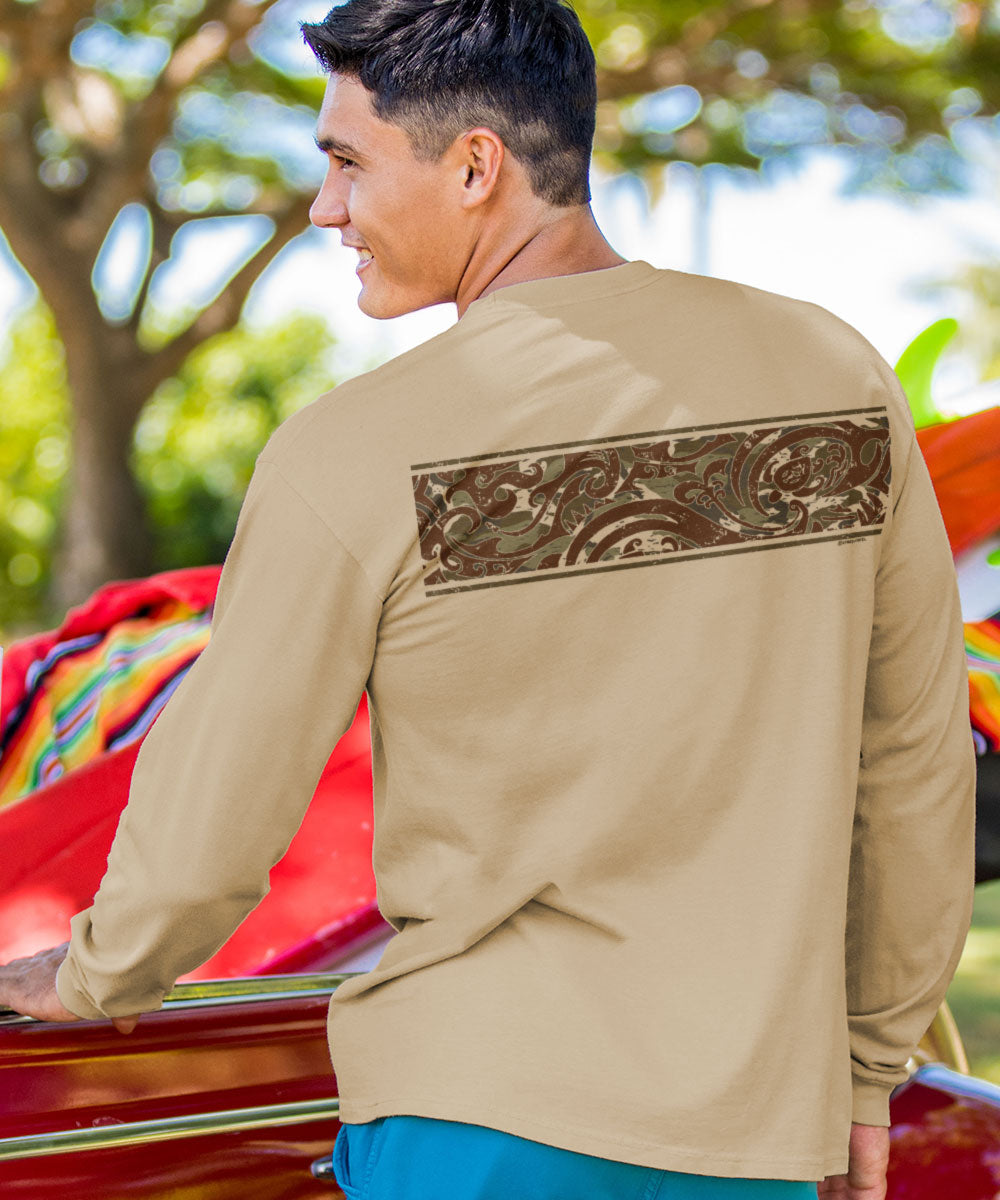 Teahi Band - Kona Coffee Dyed Long Sleeve Crewneck T-Shirt 3 Teahi Band - Kona Coffee Dyed Long Sleeve Crewneck T-Shirt