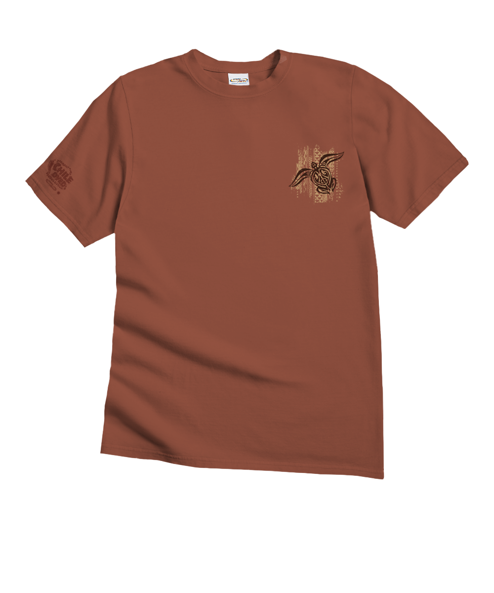 Textured Wrap Honu - Chile Dyed Short Sleeve Crewneck T-Shirt 4 Textured Wrap Honu - Chile Dyed Short Sleeve Crewneck T-Shirt