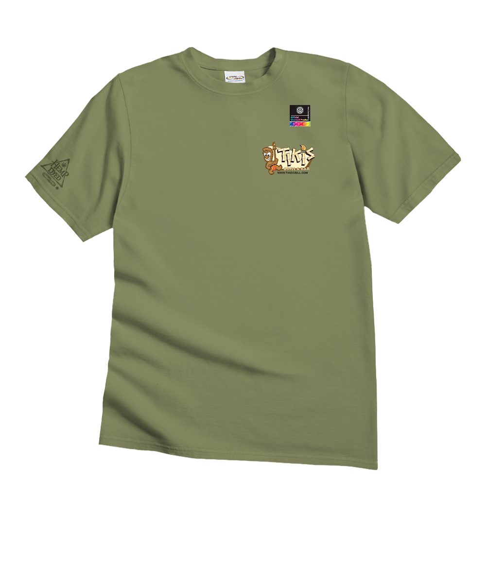 Tikis Grill & Bar Volkswagen Surf Van - Hemp Dyed Short Sleeve Crewneck T-Shirt 4 Tikis Grill & Bar Volkswagen Surf Van - Hemp Dyed Short Sleeve Crewneck T-Shirt