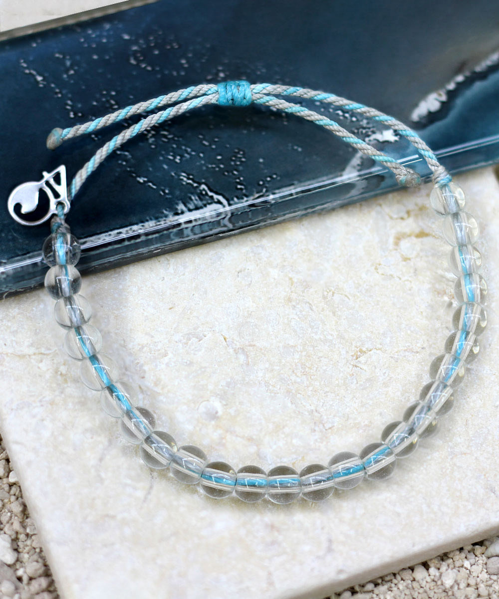 4Ocean Porpoises - Light Blue/White Bracelet