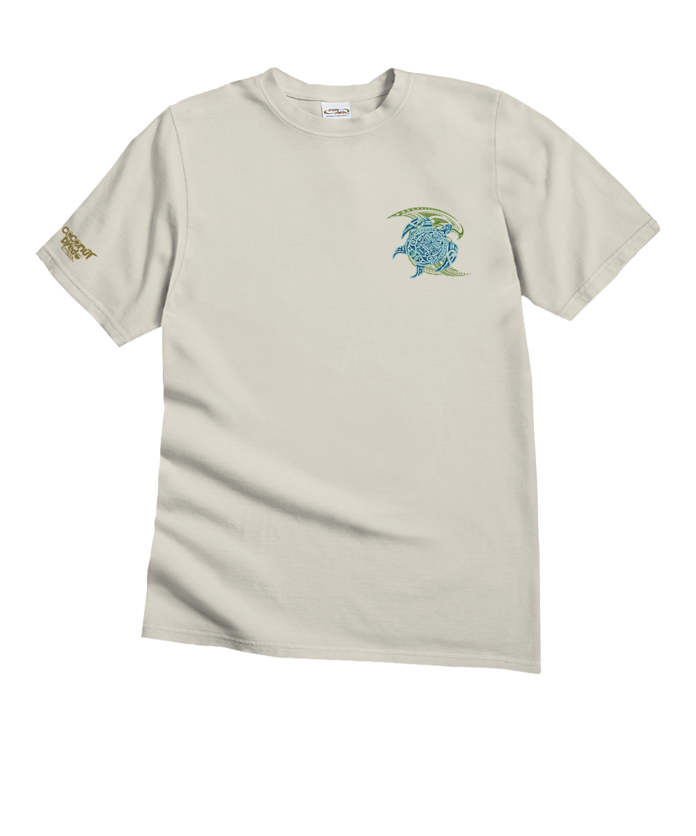 Tribal Honu Nalu - Coconut Dyed Short Sleeve Crewneck T-Shirt 4 Tribal Honu Nalu - Coconut Dyed Short Sleeve Crewneck T-Shirt