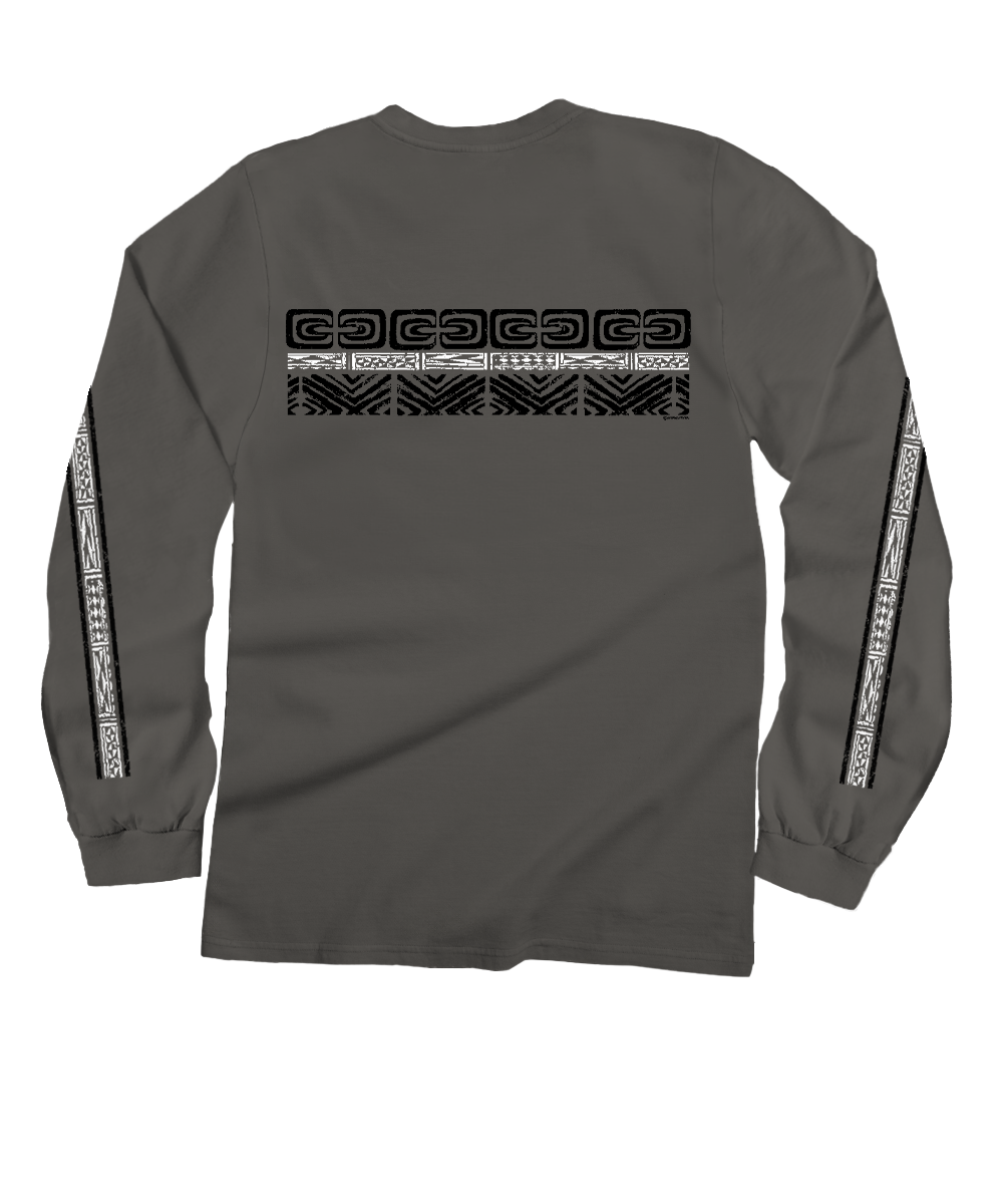 Tribal Ikaika Band - Crater Dyed® Long Sleeve Crewneck T-Shirt 1 Tribal Ikaika Band - Crater Dyed® Long Sleeve Crewneck T-Shirt