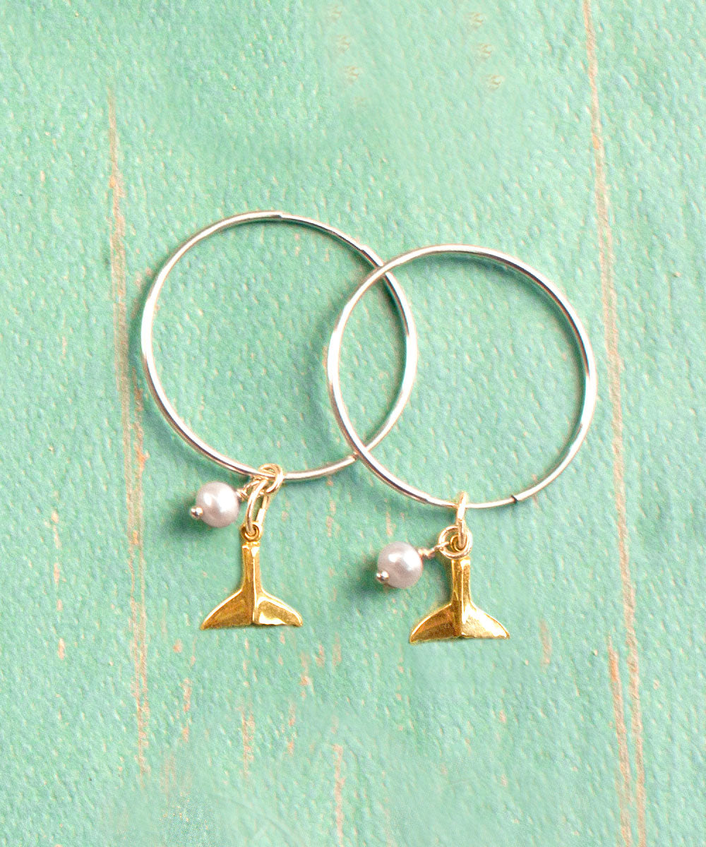 Wyland® Ocean Treasures Whale Tail - Hoop Earrings