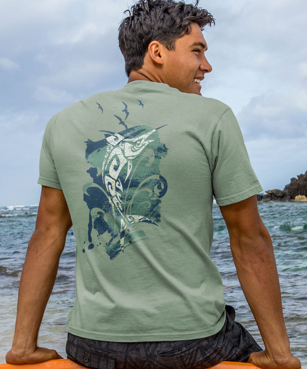 Tribal Strike - Seaglass Short Sleeve Crewneck T-Shirt 2 Tribal Strike - Seaglass Short Sleeve Crewneck T-Shirt