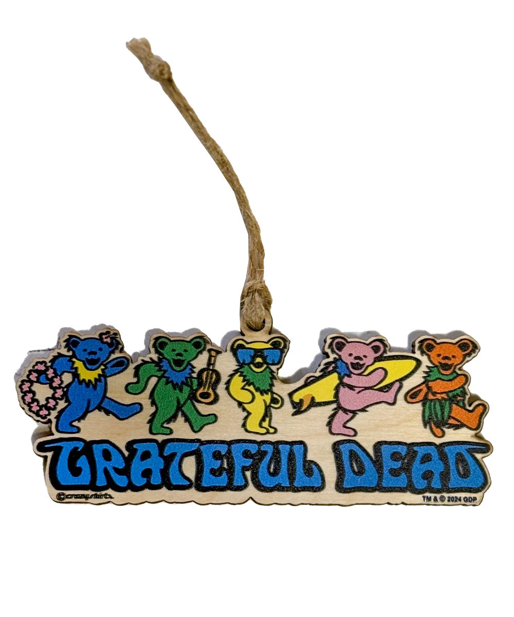 Grateful Dead Hula Bears - Maplewood Ornament