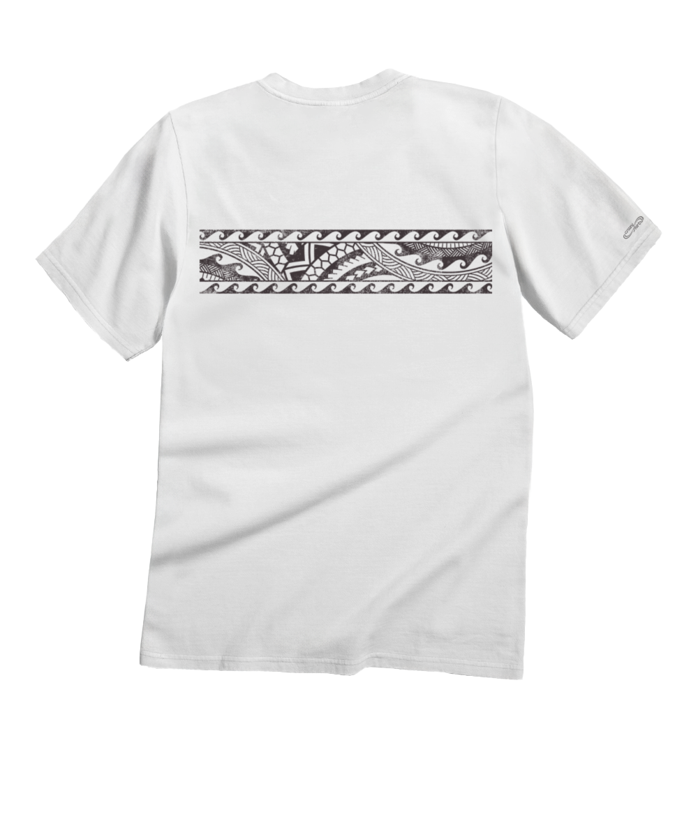 Tribal Surfboard Band - White Short Sleeve Crewneck T-Shirt 4 Tribal Surfboard Band - White Short Sleeve Crewneck T-Shirt