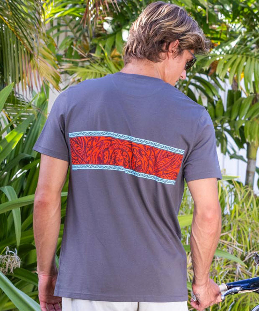 Tribal Surfer Band - Smoke Short Sleeve Pima T-Shirt 3 Tribal Surfer Band - Smoke Short Sleeve Pima T-Shirt
