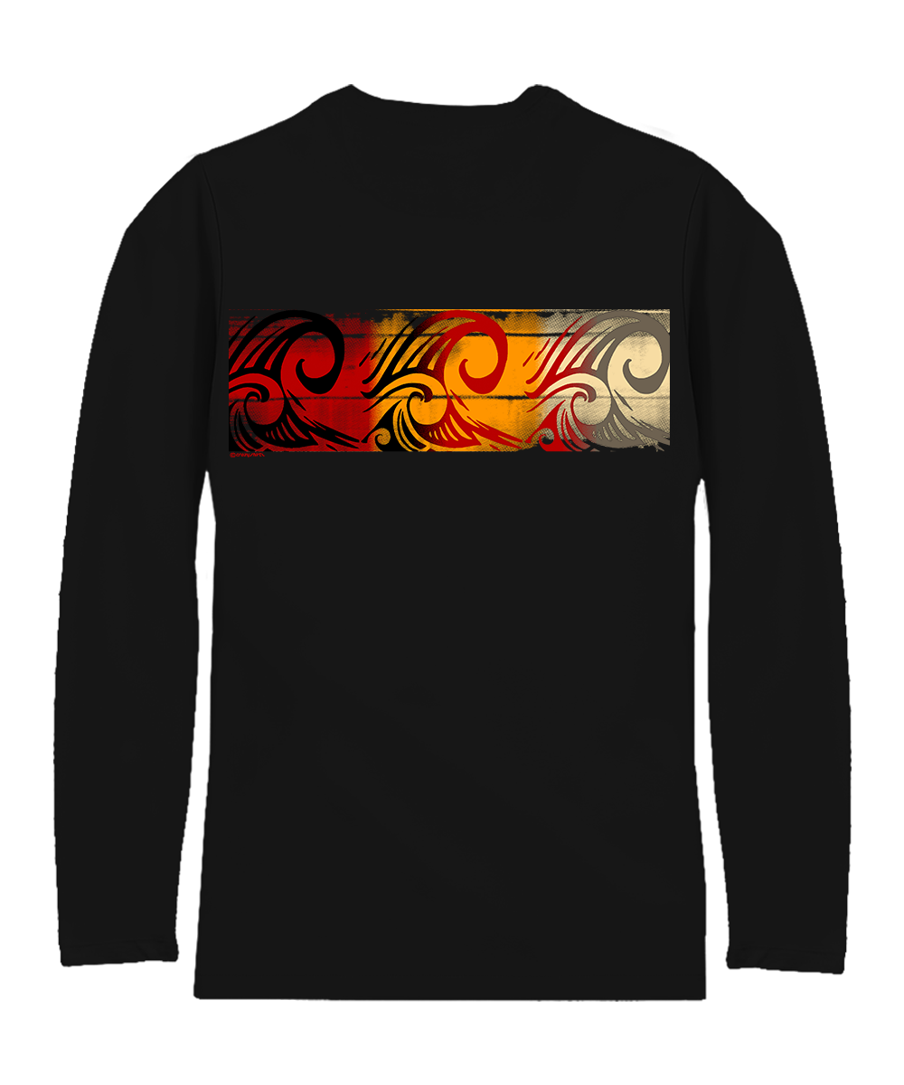 Trois Bands - Jet Black Long Sleeve Pima T-Shirt 4 Trois Bands - Jet Black Long Sleeve Pima T-Shirt