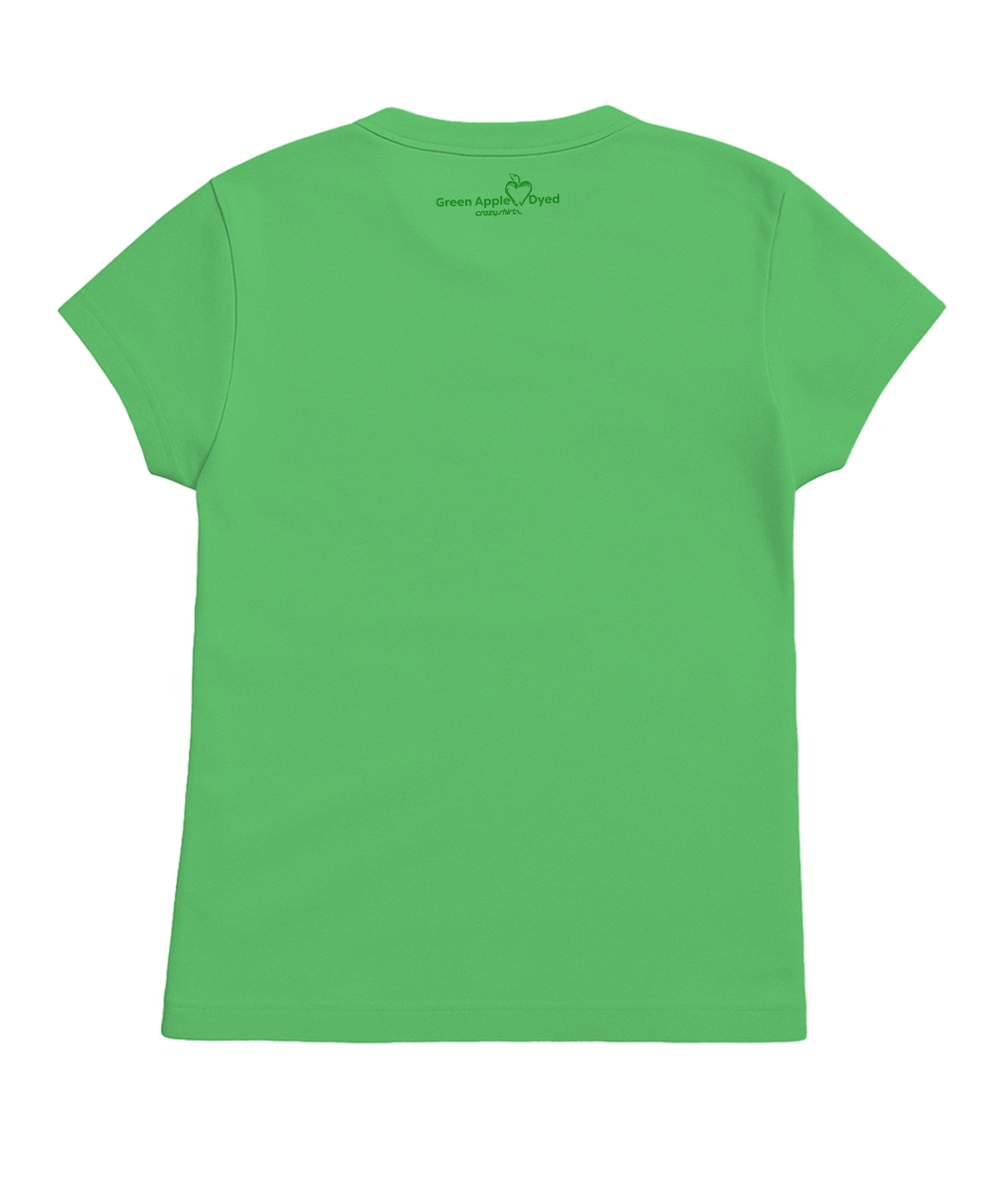 Tropical Watercolor Beach - Green Apple Dyed Short Sleeve Crewneck T-Shirt 4 Tropical Watercolor Beach - Green Apple Dyed Short Sleeve Crewneck T-Shirt