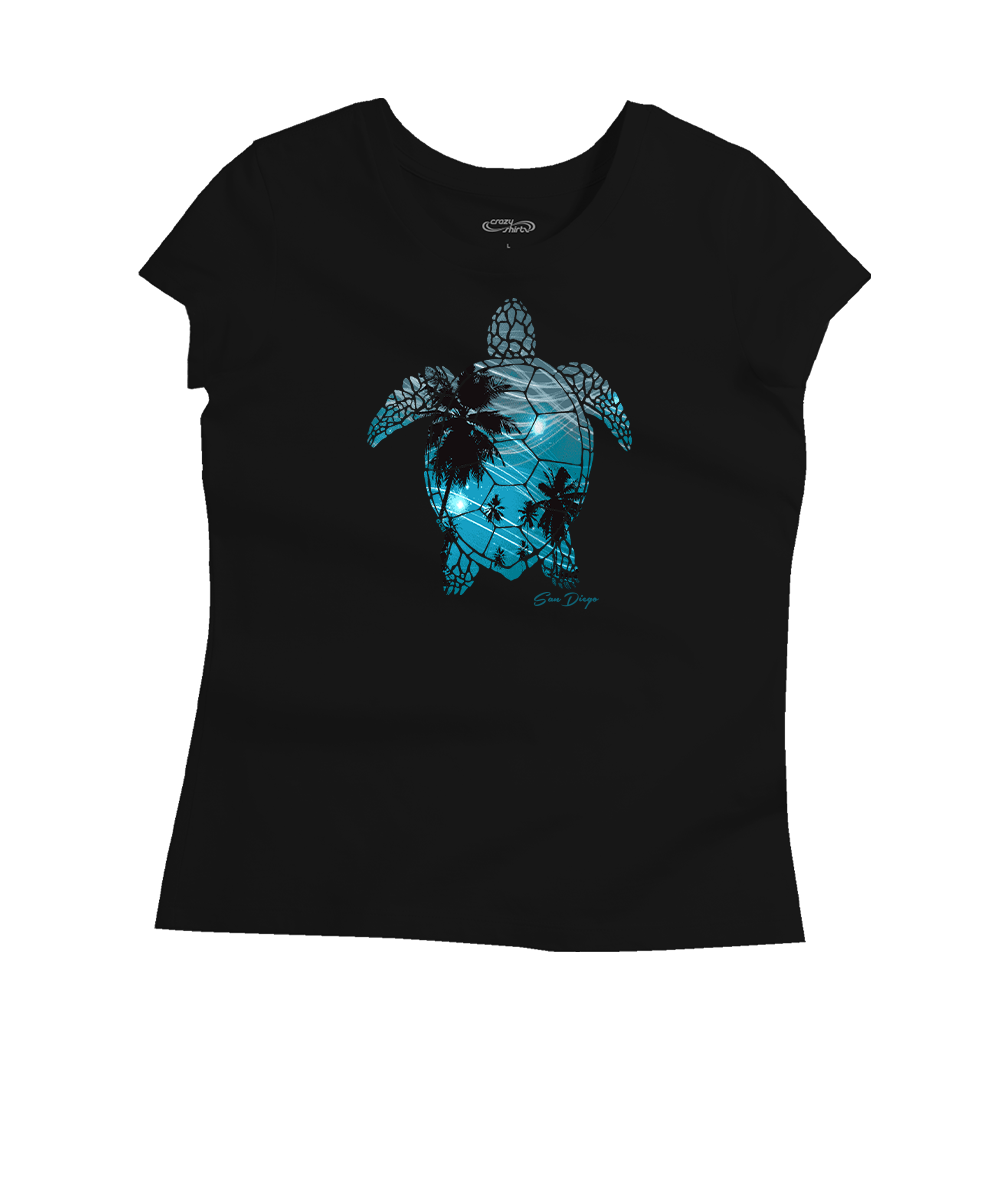 Turtle Lights - Jet Black Short Sleeve Pima T-Shirt