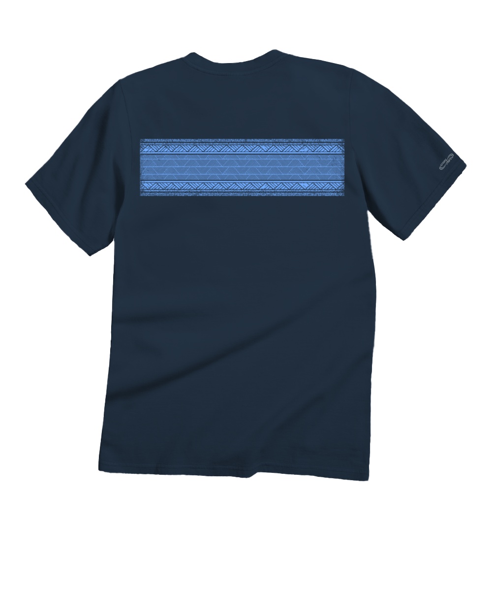 Turtle Tribal Band - Navy Short Sleeve Crewneck T-Shirt 4 Turtle Tribal Band - Navy Short Sleeve Crewneck T-Shirt