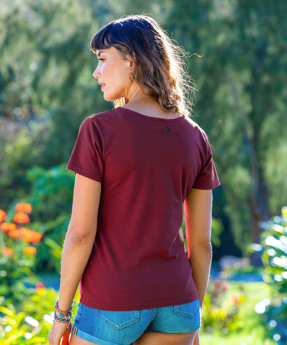 Turtle Trio Band - Pomegranate Dyed Short Sleeve Scoop Neck T-Shirt 3 Turtle Trio Band - Pomegranate Dyed Short Sleeve Scoop Neck T-Shirt