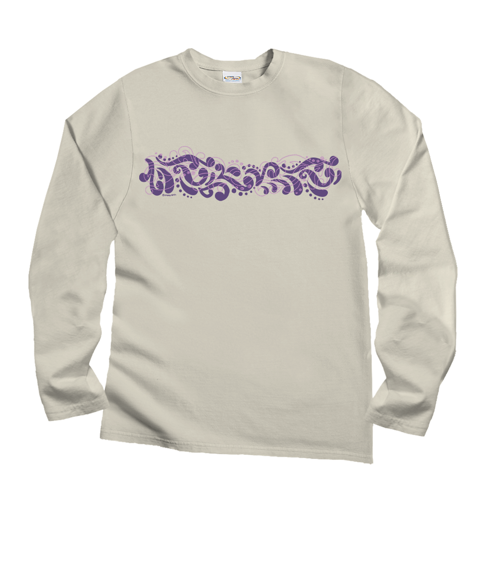 Twirling Band Swirls - Coconut Dyed Long Sleeve Crewneck T-Shirt 1 Twirling Band Swirls - Coconut Dyed Long Sleeve Crewneck T-Shirt